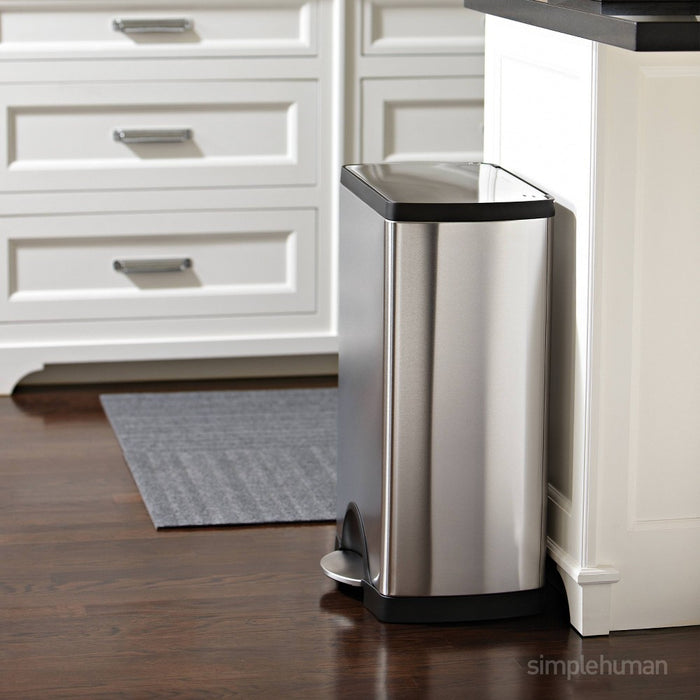 simplehuman 38L Rectangular Step Trash Can Brushed Stainless Steel (LOCAL PICKUP ONLY)