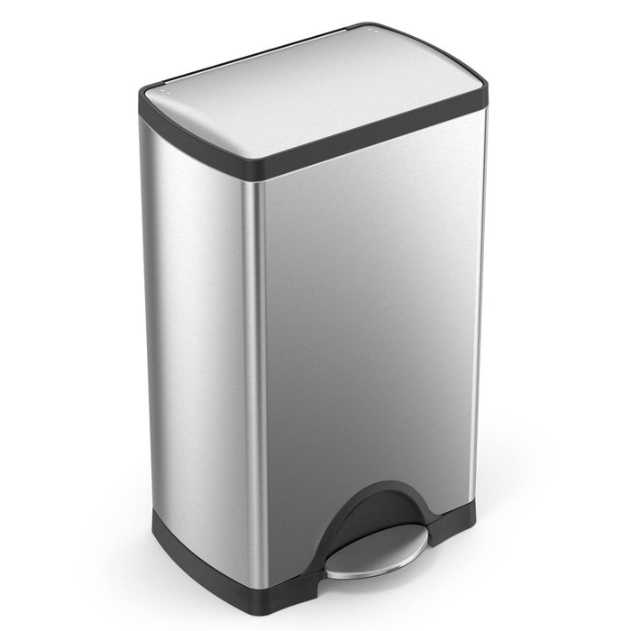 simplehuman 38L Rectangular Step Trash Can Brushed Stainless Steel (LOCAL PICKUP ONLY)
