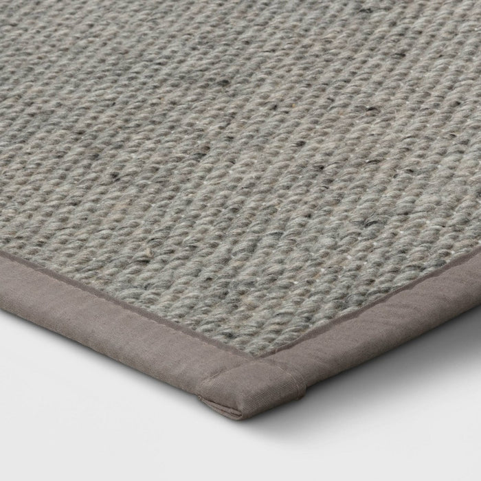 34" x 20" Textured Pet Kitchen Rug Gray - Threshold