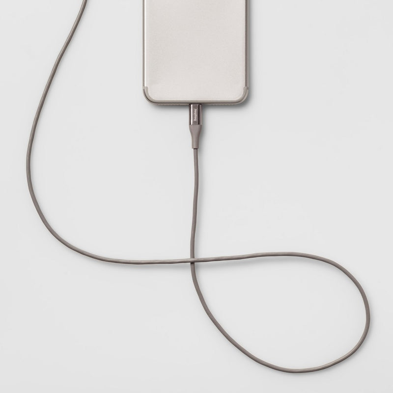 4' Lightning to USB-A Round Cable - heyday Gray/Silver