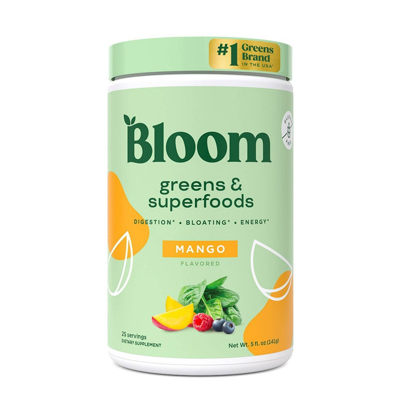 BLOOM Greens and Superfoods Powder - Mango - 4.8oz/25ct EXP: 03/2026