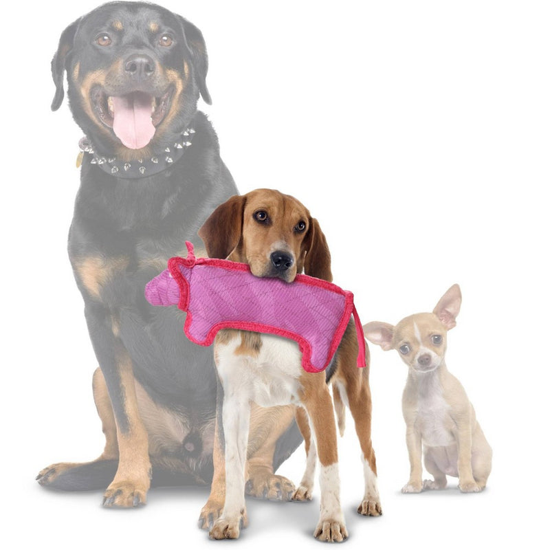 DuraForce Pig Dog Toy - Pink - S