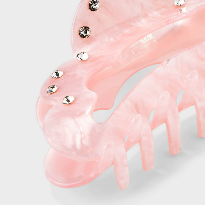 Jumbo Gem Acrylic Cloud Claw Hair Clip - A New Day Light Pink