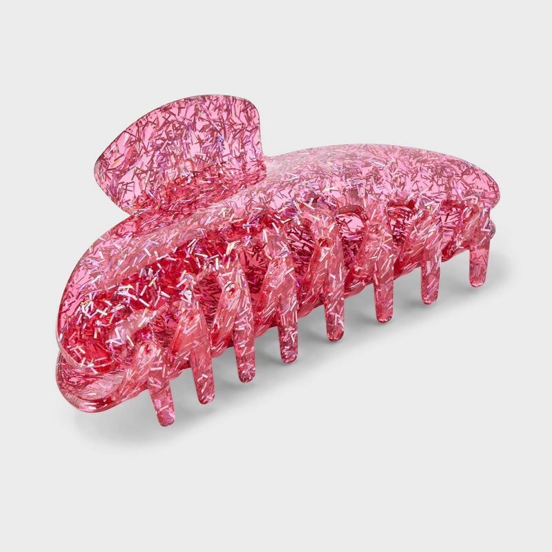Jumbo Confetti Acrylic Claw Hair Clip - A New Day Fuchsia