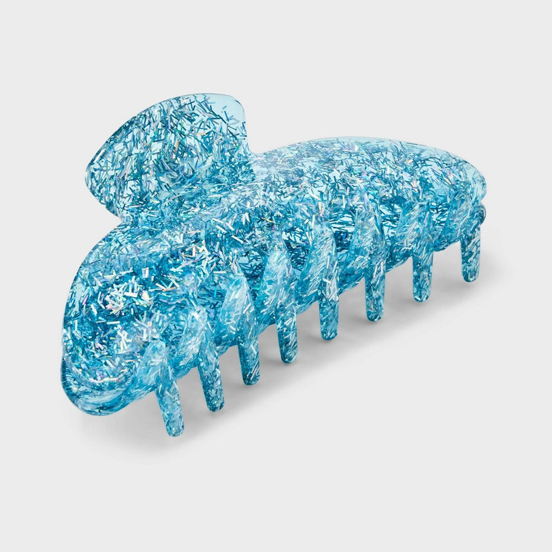 Jumbo Confetti Acrylic Claw Hair Clip - A New Day Turquoise Blue