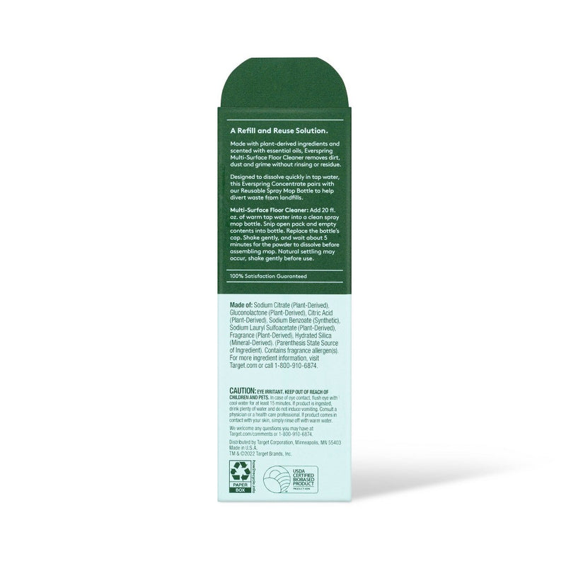 Multi-Purpose Floor Cleaner Concentrate - 0.42oz/2ct - Everspring