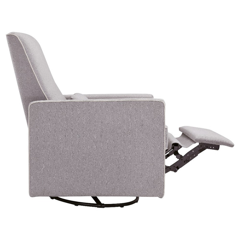 DaVinci Piper Recliner and Swivel Glider - Gray/Cream Piping (LOCAL PICKUP ONLY)