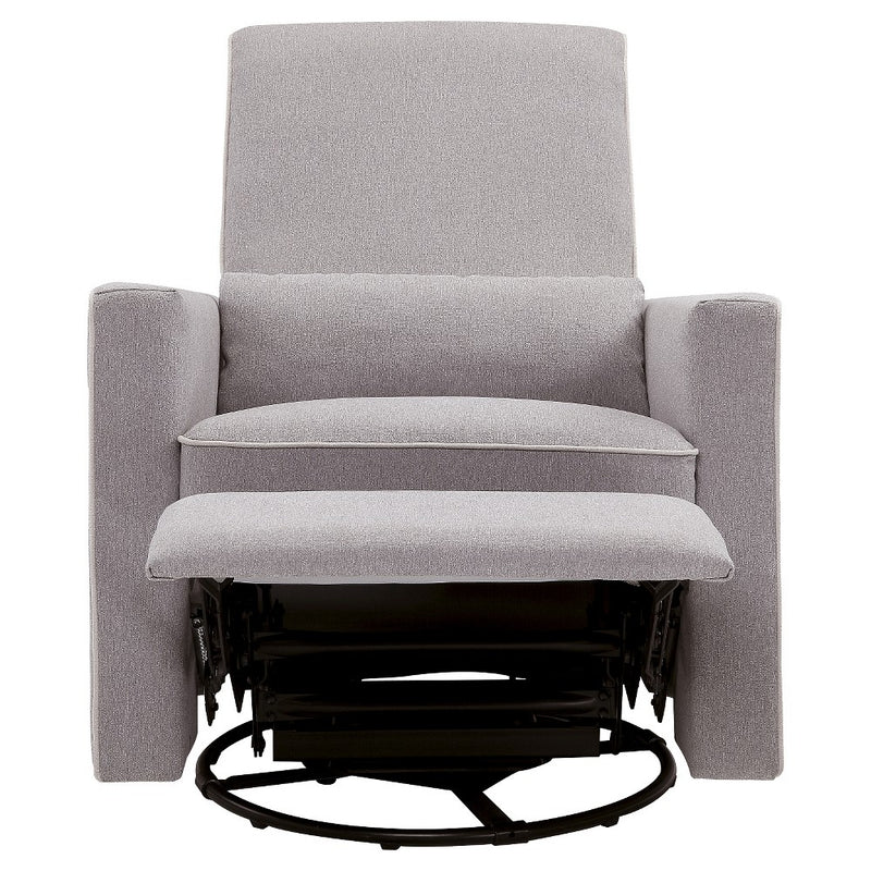 DaVinci Piper Recliner and Swivel Glider - Gray/Cream Piping (LOCAL PICKUP ONLY)