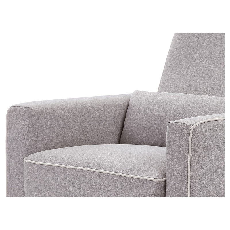 DaVinci Piper Recliner and Swivel Glider - Gray/Cream Piping (LOCAL PICKUP ONLY)