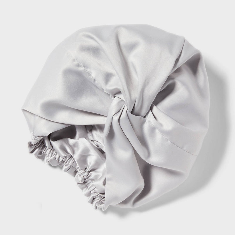 Silk-Lined Hair Wrap Light Gray - Threshold
