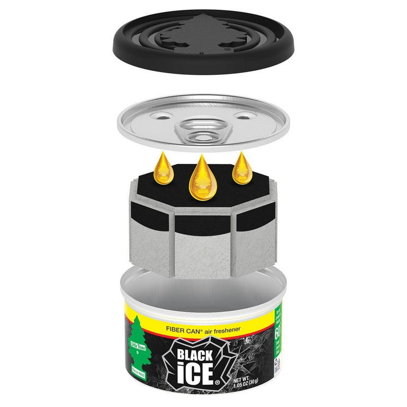 Little Trees Black Ice Fiber Can Air Freshener