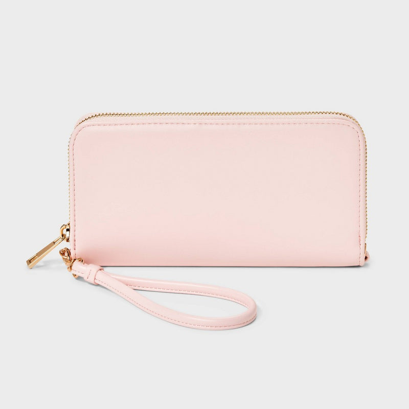 Large Around Zip Wallet - A New Day Pink