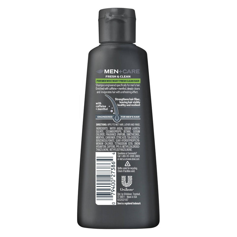 Dove Men+Care Fresh and Clean 2 in 1 Shampoo + Conditioner -Travel Size - 3 fl oz