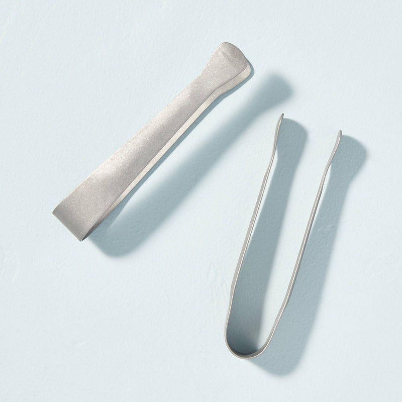 2pc Stainless Steel Mini Tong Set Vintage Finish - Hearth & Hand with Magnolia