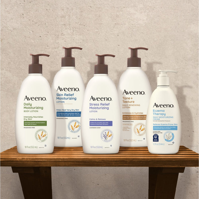 Aveeno Skin Relief Moisturising Body Lotion for Dry Skin with Oat and Shea Butter - Unscented - 33 fl oz