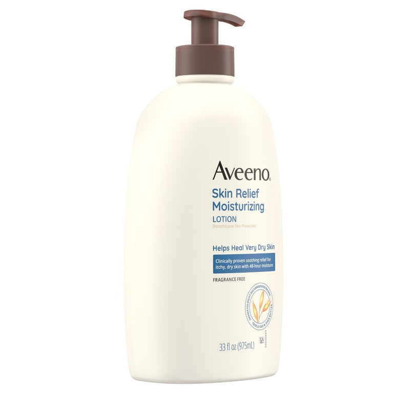 Aveeno Skin Relief Moisturising Body Lotion for Dry Skin with Oat and Shea Butter - Unscented - 33 fl oz
