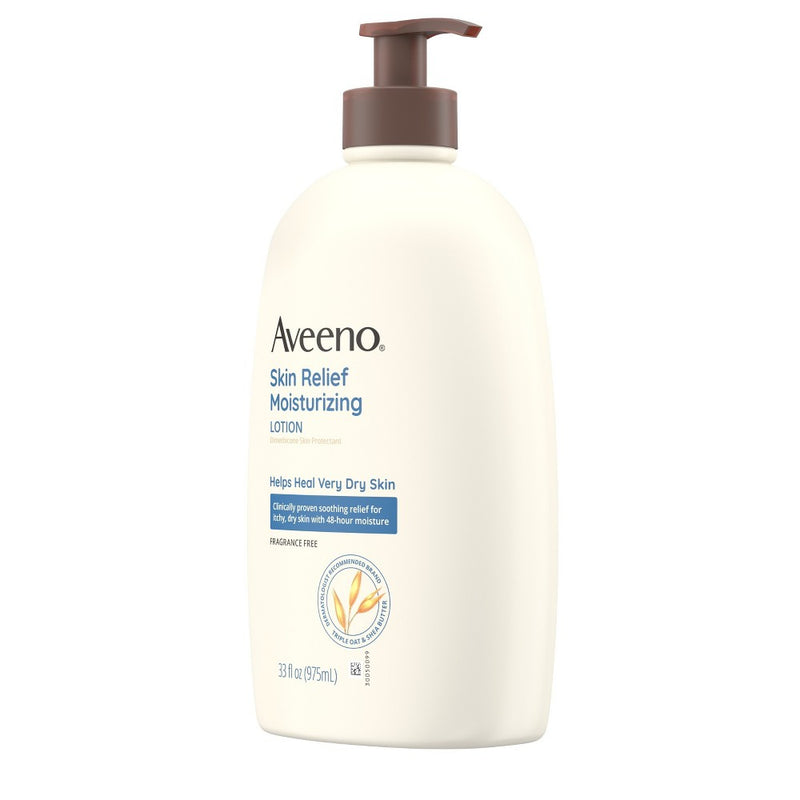 Aveeno Skin Relief Moisturising Body Lotion for Dry Skin with Oat and Shea Butter - Unscented - 33 fl oz