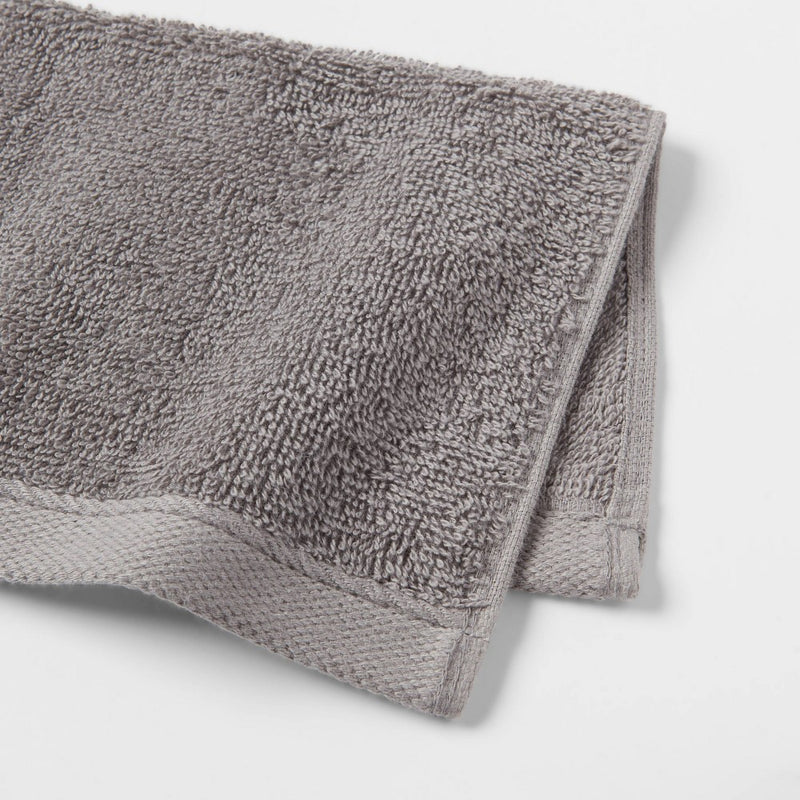 8pk Antimicrobial Washcloth Set Gray - Room Essentials