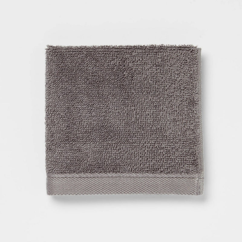 8pk Antimicrobial Washcloth Set Gray - Room Essentials