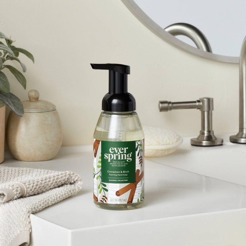Cinnamon & Birch Foaming Hand Soap - 10 fl oz - Everspring
