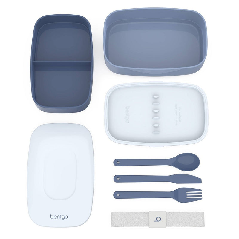 Bentgo Classic All-in-One Stackable Lunch Box Container with Built in Flatware - Slate