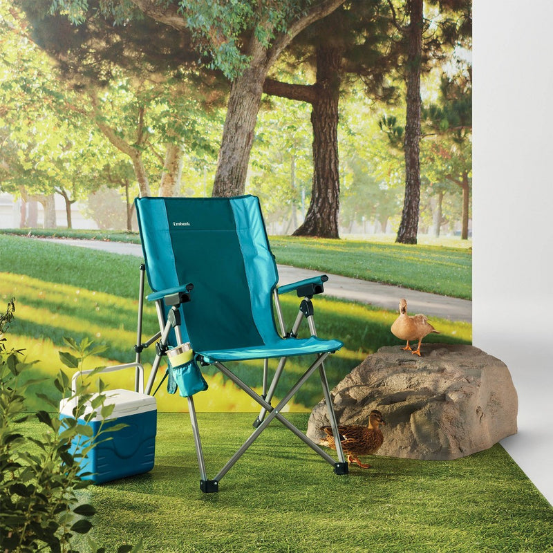 3 Position Tension Recliner Outdoor Portable Camp Chair Green - Embark (LOCAL PICKUP ONLY)