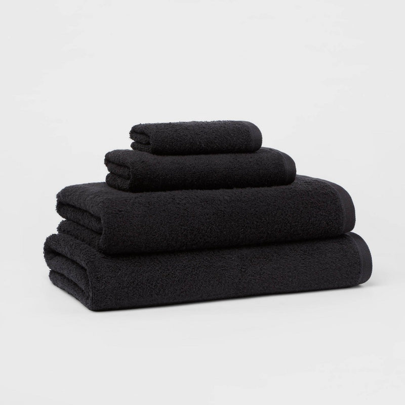 Oversized Everyday Bath Towel Black - Room Essentials