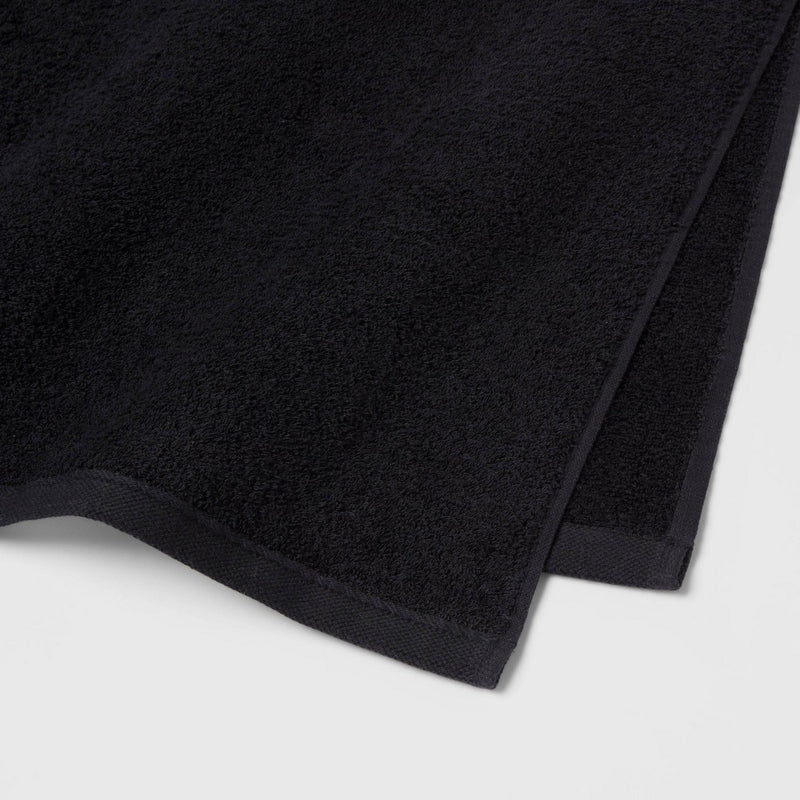 Oversized Everyday Bath Towel Black - Room Essentials