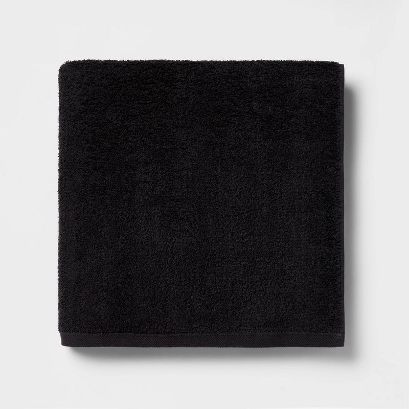 Oversized Everyday Bath Towel Black - Room Essentials
