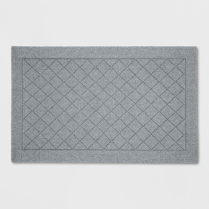 2'6"X3'10" Washable Diamond Clarkson Tufted And Hooked Accent Rug Gray - Threshold (LOCAL PICKUP ONLY)