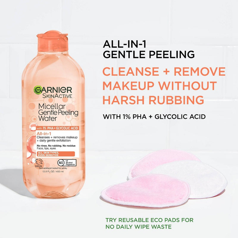 Garnier SkinActive Peeling PHA + Glycolic Acid Micellar Water Face Cleanser - 13.5 fl oz