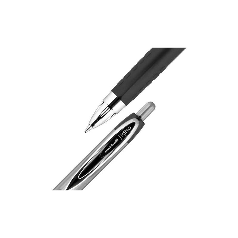 uniball Retractable 207 Black Gel Pens 2ct Click Top 0.7mm Medium Point Pen