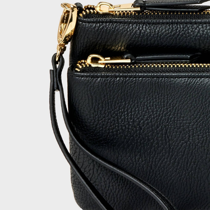 Double Zip Pouch Wristlet - Universal Thread Black