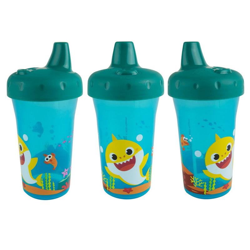 The First Years Baby Shark 9oz Hard Spout Portable Sippy Bin Cup