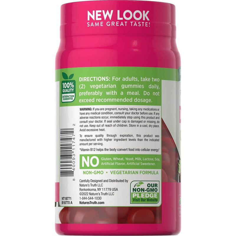 Nature's Truth Vitamin D3 and B12 Gummies - 60ct