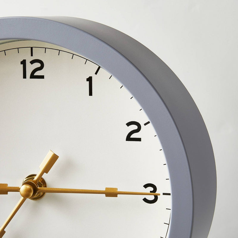Round Decorative Tabletop Clock - Gray/Brass - Hearth & Hand with Magnolia
