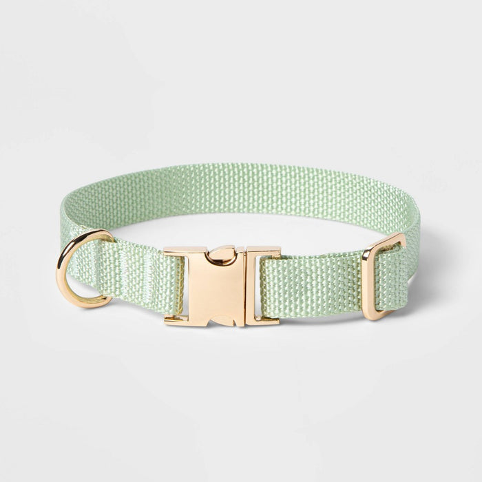 Fashion Solid Dog Collar - M - Dusty Robin - Boots & Barkley
