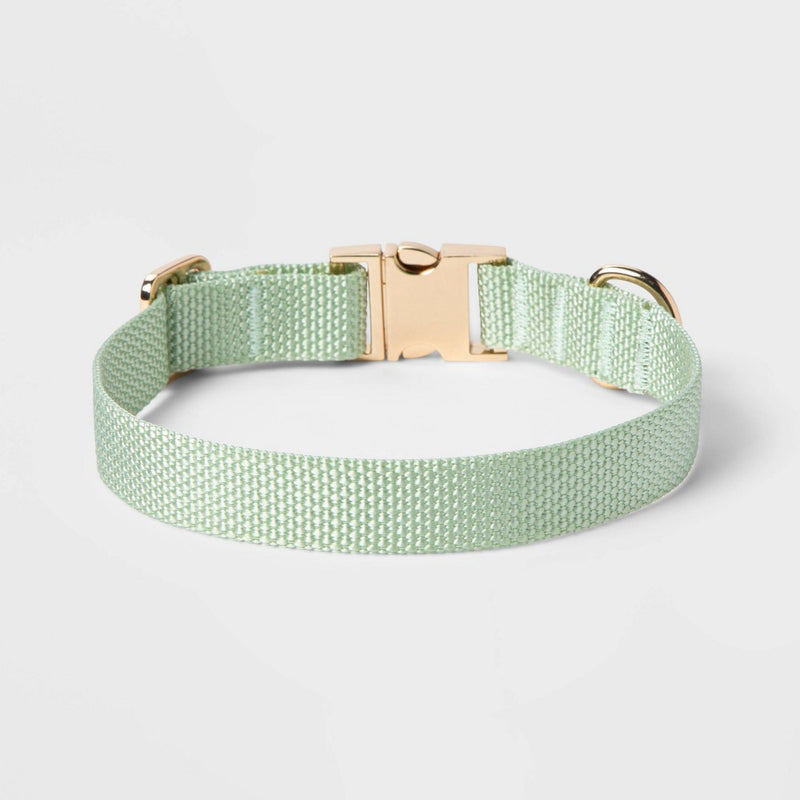 Fashion Solid Dog Collar - M - Dusty Robin - Boots & Barkley