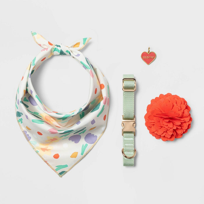 Fashion Solid Dog Collar - M - Dusty Robin - Boots & Barkley