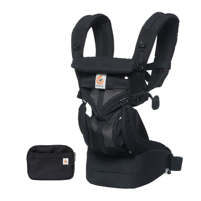 Ergobaby Omni 360 Cool Air Mesh Baby Carrier Lumbar Support - Onyx Black 7-45lb