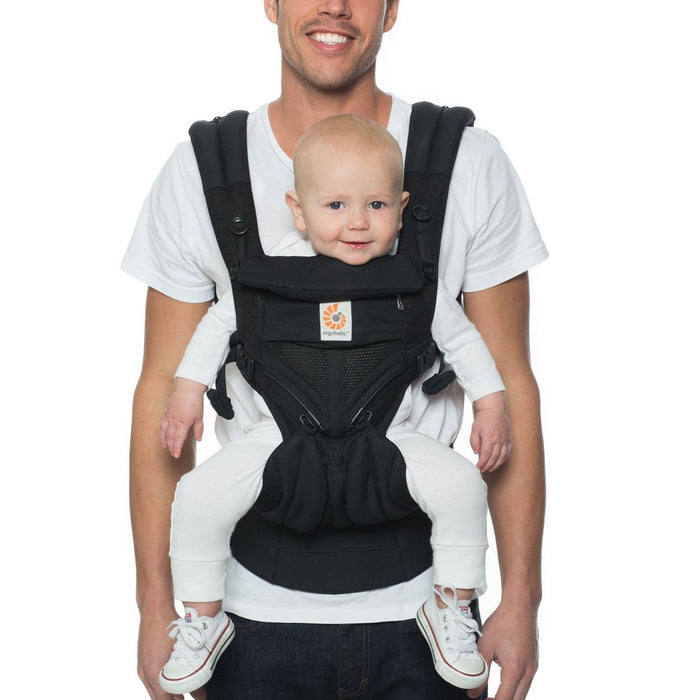 Ergobaby Omni 360 Cool Air Mesh Baby Carrier Lumbar Support - Onyx Black 7-45lb