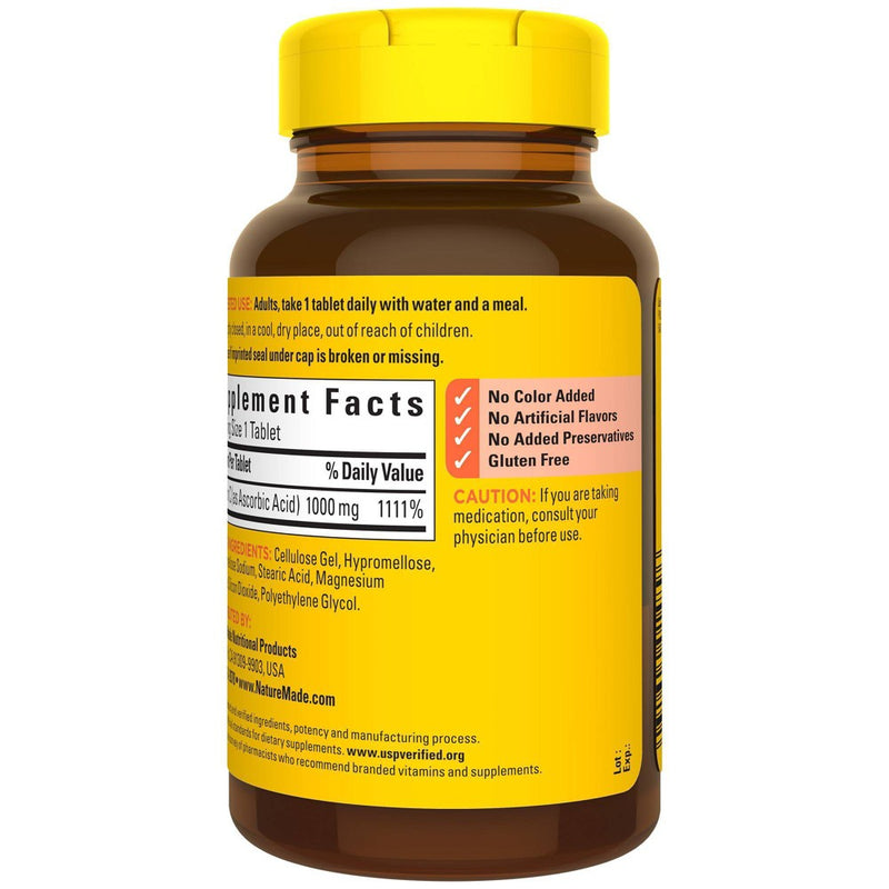 Nature Made Vitamin C 1000mg Immune System Supplement Tablets - 100ct