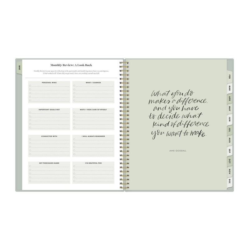 The Everygirl x Day Designer 2024 Planner 8.5"x11" Weekly/Monthly Soft Sage