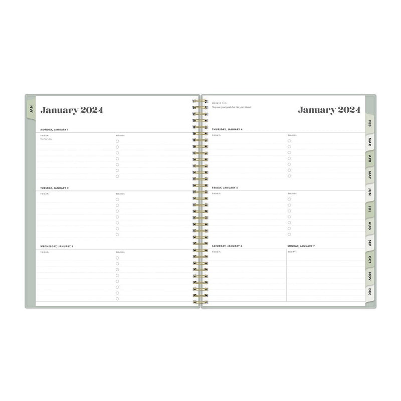 The Everygirl x Day Designer 2024 Planner 8.5"x11" Weekly/Monthly Soft Sage