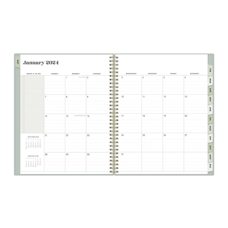 The Everygirl x Day Designer 2024 Planner 8.5"x11" Weekly/Monthly Soft Sage