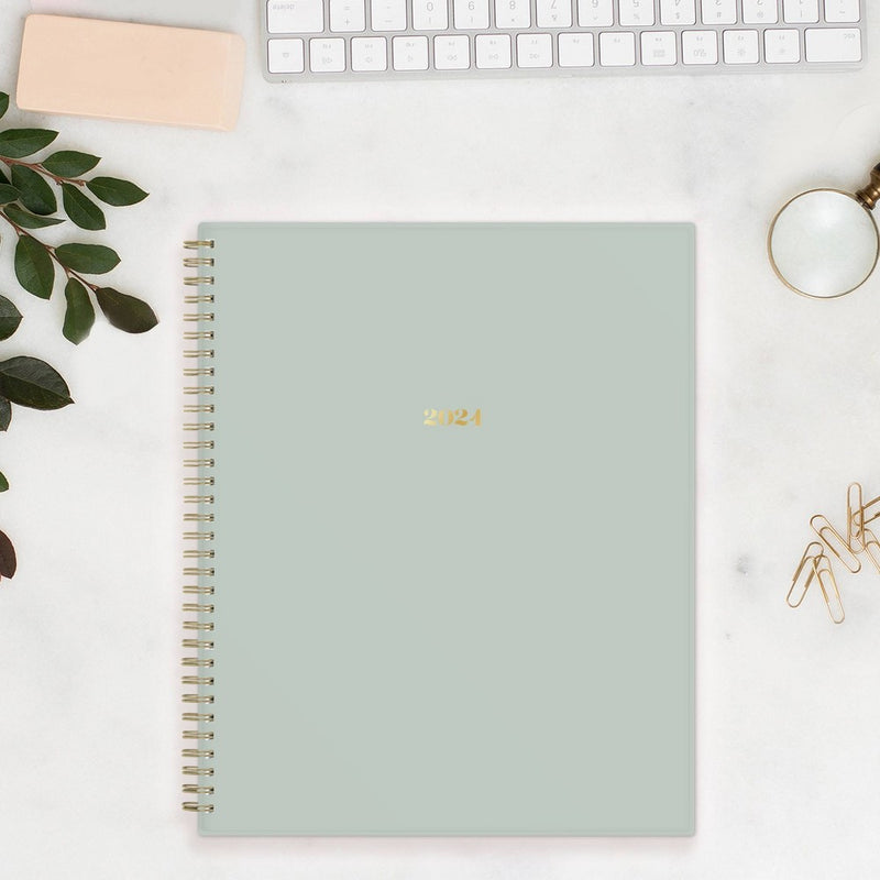 The Everygirl x Day Designer 2024 Planner 8.5"x11" Weekly/Monthly Soft Sage