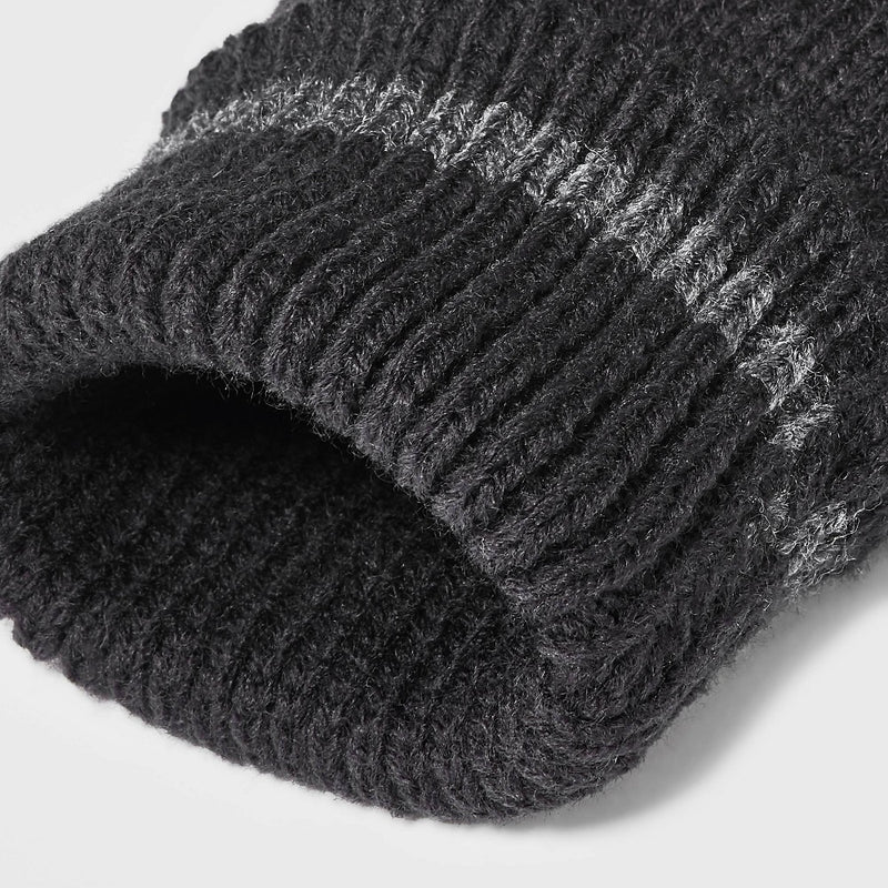Men's Convertible Flip Top Mittens - Goodfellow & Co Black One Size Fits Most