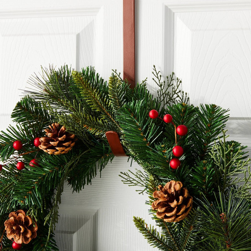 13.5" Metal Christmas Wreath Hanger Oil Rubbed Bronze - Wondershop