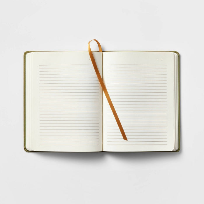 240 Sheet Ruled Journal 5.75"x7.75" Faux Leather Leaves - Threshold