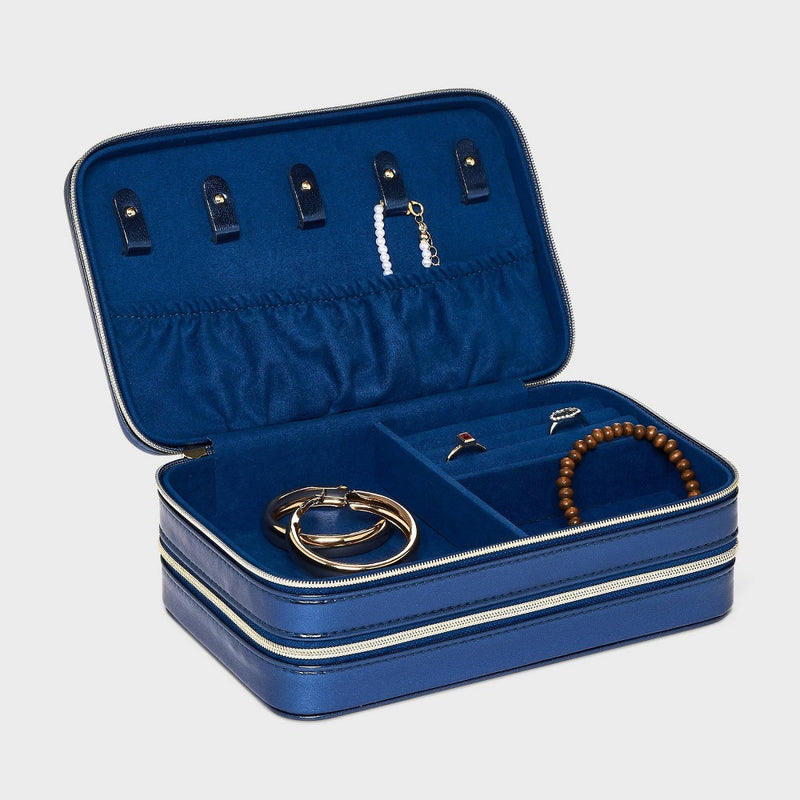 Large Three Layer Case Organizer Jewelry Box - A New Day Navy